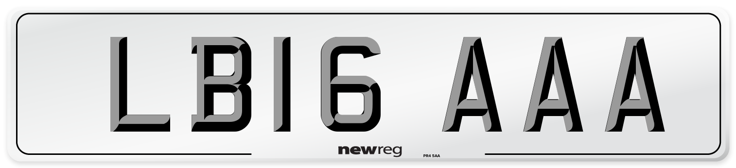 LB16 AAA Number Plate from New Reg